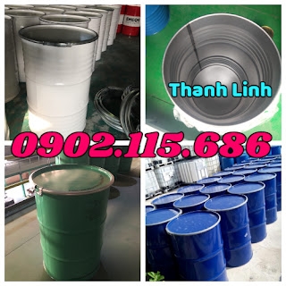 Thùng phuy sắt mới, phuy sắt nắp mở 220 lít, thùng phuy sắt, phuy sắt nắp mở 220 lít cũ, phuy sắt đự