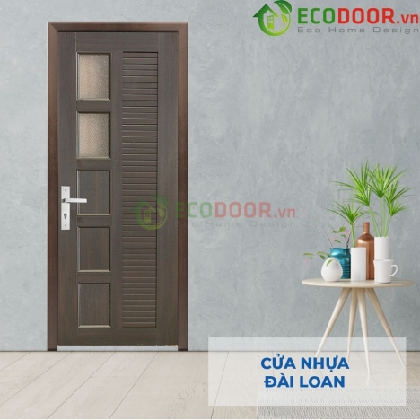 Cửa nhựa giả gỗ Đài Loan giá rẻ lắp cho phòng tắm