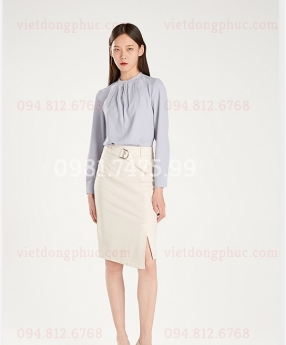 Mẫu đồng phục chân váy đẹp thanh lịch tôn dáng cho dân văn phòng