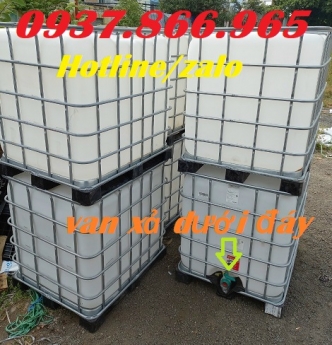 Bồn nhựa màu trắng đã qua sử dụng, tank nhựa cũ, tank nhựa dùng đựng hóa chất