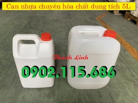 Can nhựa đựng hóa chất, can nhựa, can nhựa 5 lít, can nhựa có garenty, can nhựa trắng 5 lít, can nhự