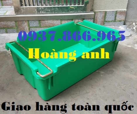 Thùng nhựa A2 giá tốt, thùng nhựa công nghiệp, sóng nhựa bít quai sắt