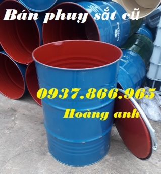 Thùng phuy kín, phuy sắt 220l nắp mở hoàn toàn, giá phuy sắt 220l tại hà nội, phuy sắt cũ