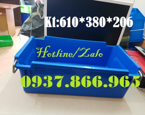 Thùng nhựa A2 giá tốt, thùng nhựa công nghiệp, sóng nhựa bít quai sắt