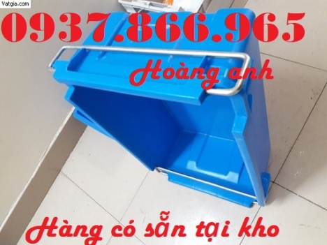 Thùng nhựa A2 giá tốt, thùng nhựa công nghiệp, sóng nhựa bít quai sắt