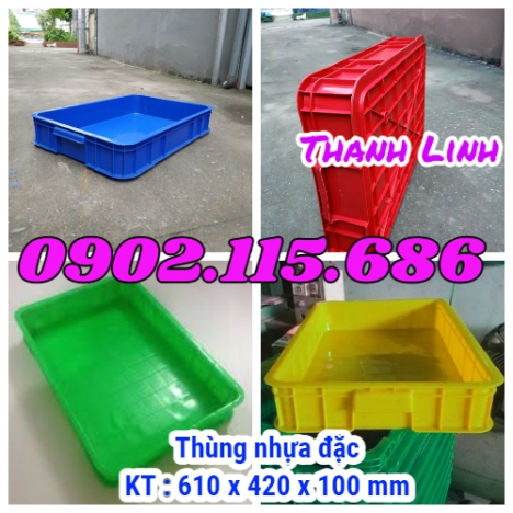 Thùng nhựa đặc, sóng nhựa bít HS025, thùng nhựa HS025, thùng nhựa công nghiệp, thùng nhựa đựng hải s