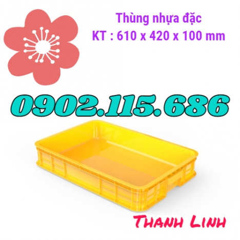 Thùng nhựa đặc, sóng nhựa bít HS025, thùng nhựa HS025, thùng nhựa công nghiệp, thùng nhựa đựng hải s