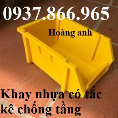 Kệ nhựa vát đầu dùng trong xưởng cơ khí, khay nhựa dùng trong xí nghiệp, khay nhựa