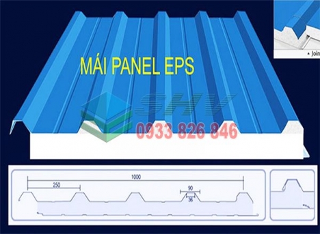 Tôn Mái Panel Eps 5 Sóng Dày 100MM