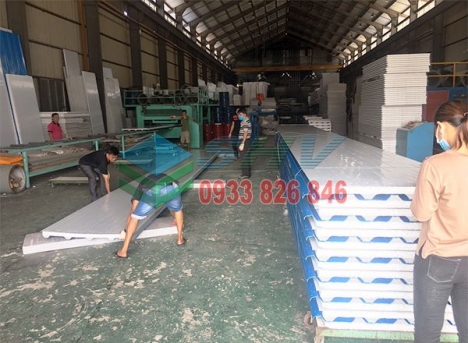Tôn Mái Panel Eps 5 Sóng Dày 100MM