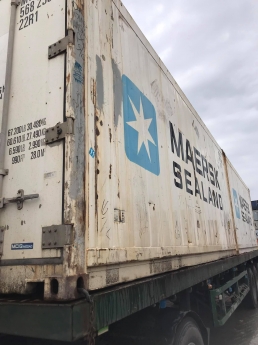 container lạnh 20feet chứa 18 tấn hàng