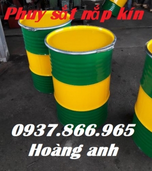 Giá phuy sắt, phuy sắt đựng dầu thải, phuy sắt cũ, phuy sắt đựng hóa chất, phuy sắt đựng sơn