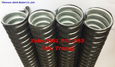 Ống kẽm đàn hồi phi 25 kèm đầu nối vào tủ điện