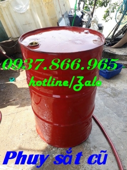 Giá phuy sắt, phuy sắt đựng dầu thải, phuy sắt cũ, phuy sắt đựng hóa chất, phuy sắt đựng sơn