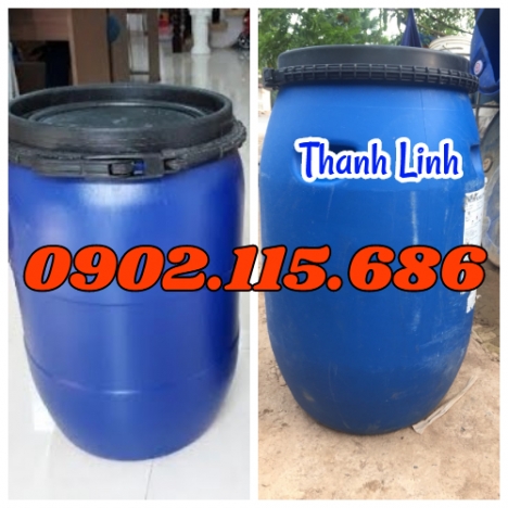 Thùng phuy nhựa 50 lít, phuy 50 lít nắp hở, thùng phuy đựng hóa chất, phuy nhựa đựng thực phẩm