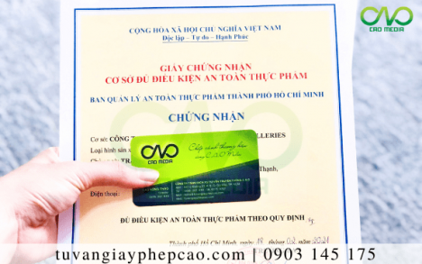 Giấy phép an toàn thực phẩm cơ sở sản xuất cá trích hộp