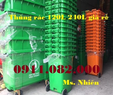 Công ty thùng rác nhựa giá rẻ tại sóc trăng, thùng rác 120 lít 240 lít 660 lít. lh 0911082000