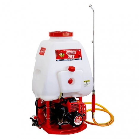 Bình đeo lưng Oshima 767 đỏ phun xịt tưới cây, phun xịt thuốc trừ sâu