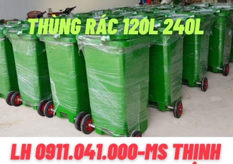 Thùng rác 120lit 240lit thùng rác sỉ lẻ long an