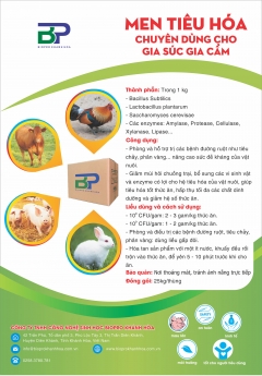 Chế phẩm men vi sinh tiêu hóa sống tăng trọng cho lợn, bò, gà tại Khánh Hòa