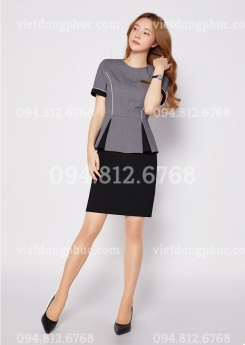 Mẫu đồng phục lễ tân nữ sang trọng mà chuyên nghiệp tại VIỆT ĐỒNG PHỤC