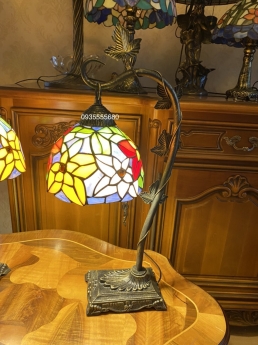 Giao lưu đôi đèn tiffany hoạ tiết hoa hồng kiểu mới