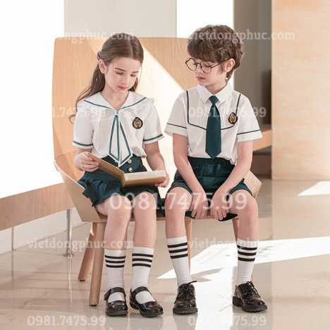Mẫu đồng phục học sinh cấp 1 phong cách Hàn Quốc xu hướng mới nhất