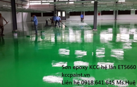 sơn EPOXY kcc et5660-sơn EPOXY phủ màu nền nhà xưởng giá rẻ