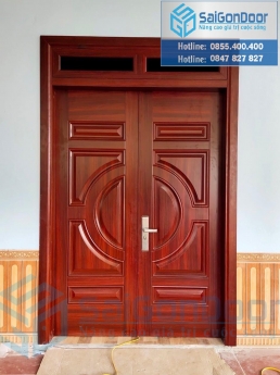 Cửa thép vân gỗ lắp cho phòng ngủ, cửa chính, ban công bền đẹp