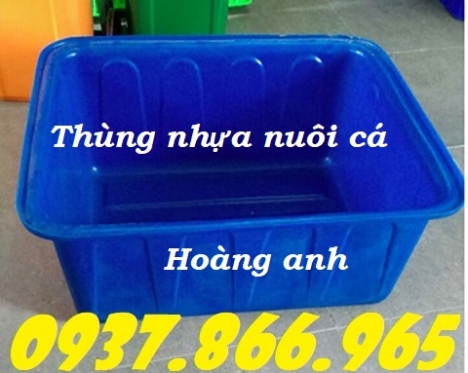 Thùng nhựa trồng sen, thùng nhựa HDPE dung tích lớn, giá thùng nhựa hình chữ nhật