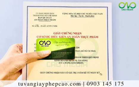 Mẫu giấy chứng nhận ATTP cho cơ sở sản xuất bánh bao kim sa