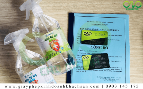 Thủ tục công bố tiêu chuẩn cơ sở cho cồn y tế