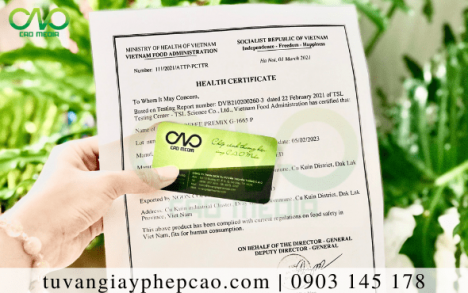 Xin giấy chứng nhận health certificate rượu xuất khẩu nước ngoài
