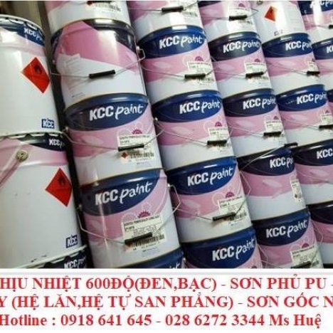 bán sơn EPOXY kcc et5660-3000M màu vàng phủ bê tông