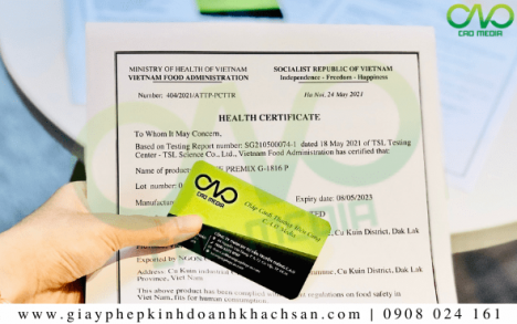 Xin giấy chứng nhận Health Certificate bánh mì dưa hấu