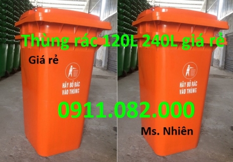 Chuyên bỏ sỉ thùng rác 120L 240L giá rẻ cho đại lý- thùng rác giá rẻ tại cần thơ- lh 0911082000