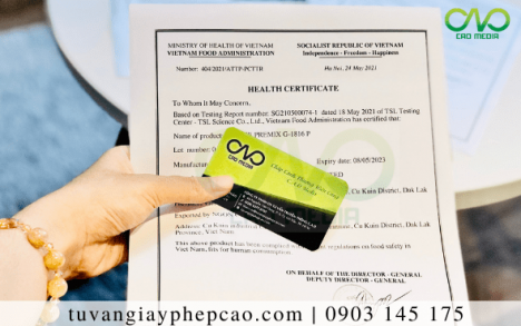 Làm giấy chứng nhận health certificate bánh xếp xuất khẩu