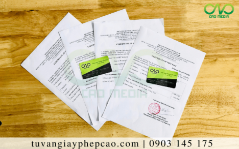 Giấy chứng nhận lưu hành tự do pate đóng hộp