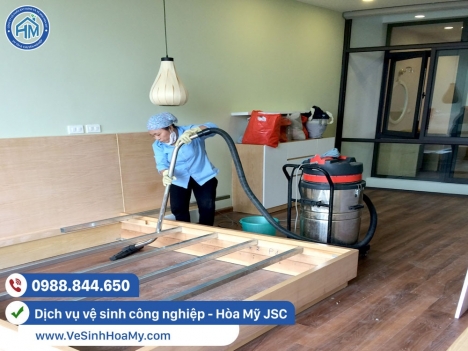 Vệ sinh Hòa Mỹ, làm sạch nhà ở sau xây dựng