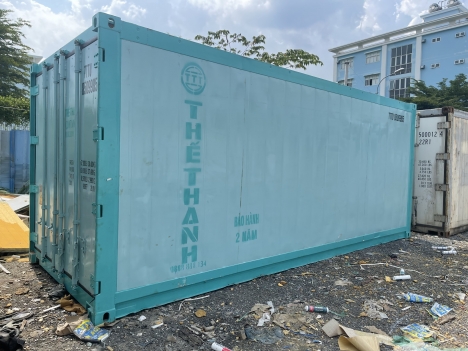 bán container lạnh 20feet sơn mới màu xanh