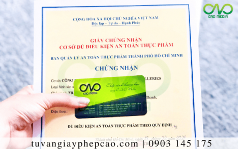 Xin giấy chứng nhận an toàn thực phẩm cho bánh xếp