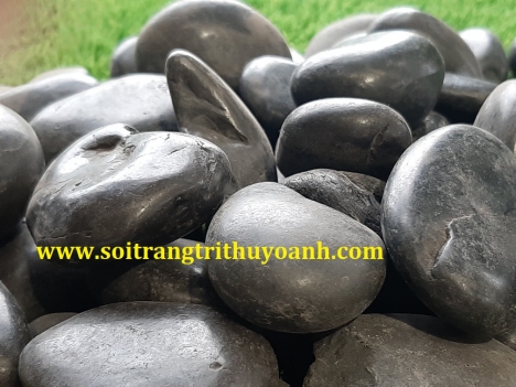 Sỏi đen bóng nhập khẩu các size dùng trang trí nhà cửa