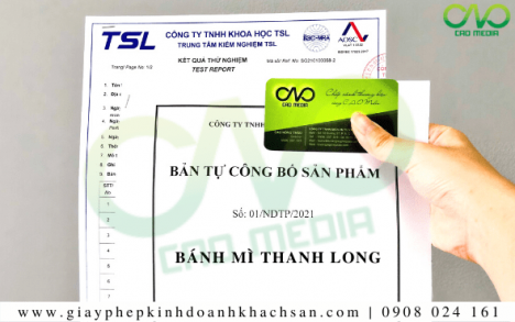 Kiểm nghiệm và công bố bánh mì thanh long tại C.A.O Media
