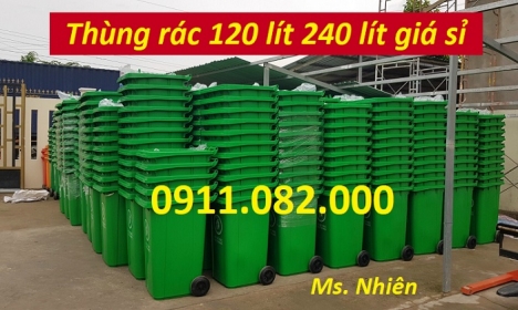 Thùng rác giá rẻ tại an giang - Cung cấp thùng rác nhựa 120L 240L 660L- lh 0911082000