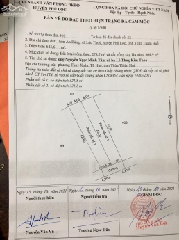 Bán đất xã Lộc thủy Phú Lộc