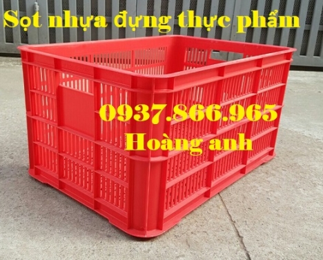 Thùng nhựa cao 31, sóng nhựa hở dùng đựng hàng nông sản,sọt nhựa đựng rau củ