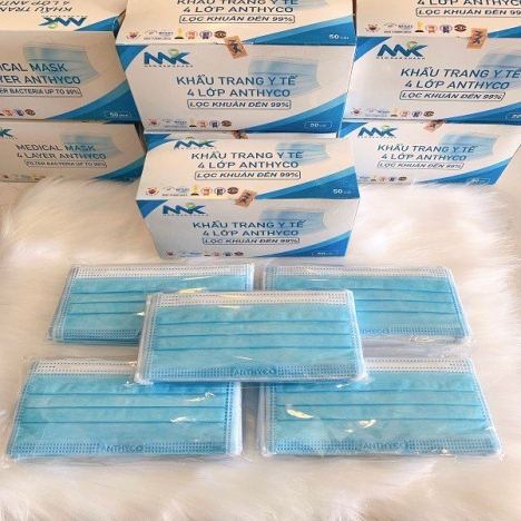 Khẩu trang y tế kháng khuẩn 4 lớp