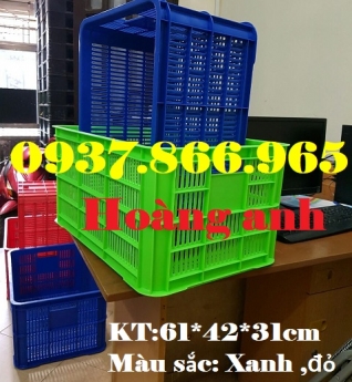 Thùng nhựa cao 31, sóng nhựa hở dùng đựng hàng nông sản,sọt nhựa đựng rau củ