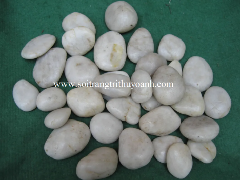 Sỏi trắng bóng trang trí tiểu cảnh nội thất