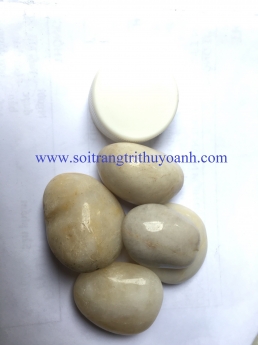 Sỏi trắng bóng trang trí tiểu cảnh nội thất